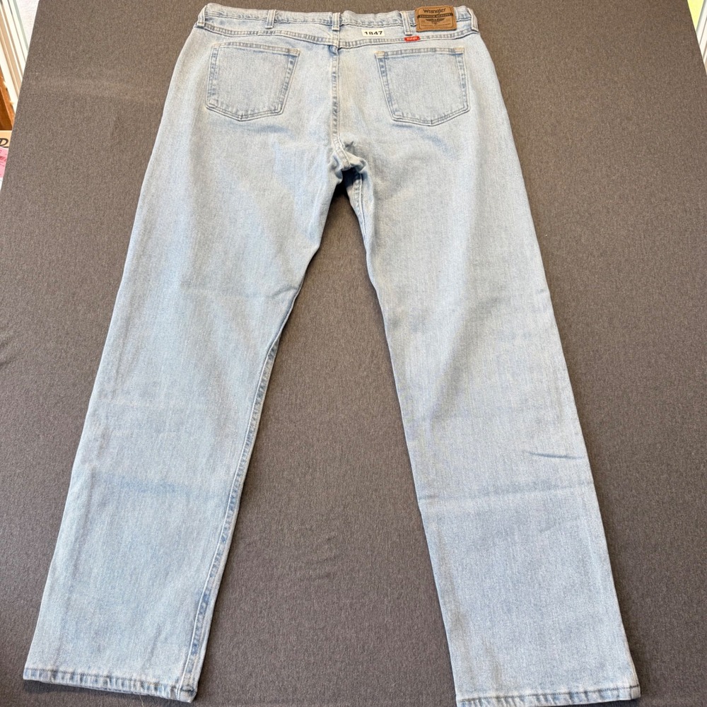 Wrangler Premium Quality Mens Straight Leg Jeans Light Wash 38x34 97FXVVB